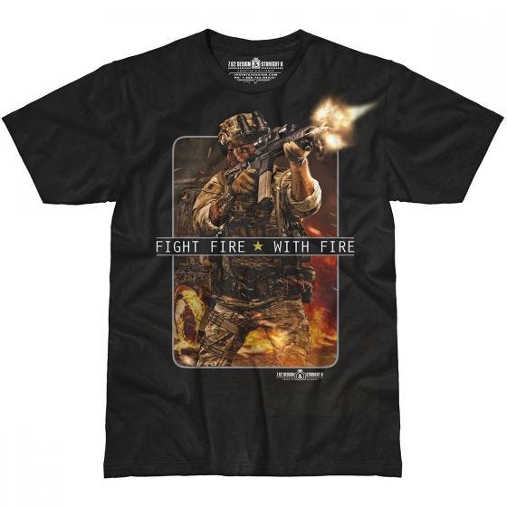 7.62 Design Fight Fire With Fire T-Shirt Schwarz