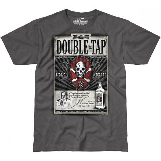 7.62 Design Double Tap T-Shirt Charcoal