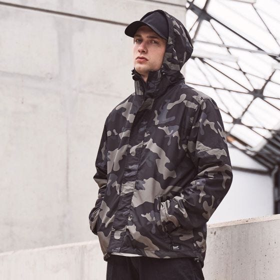 Brandit Windjacke mit Reißverschluss - Dark Camo