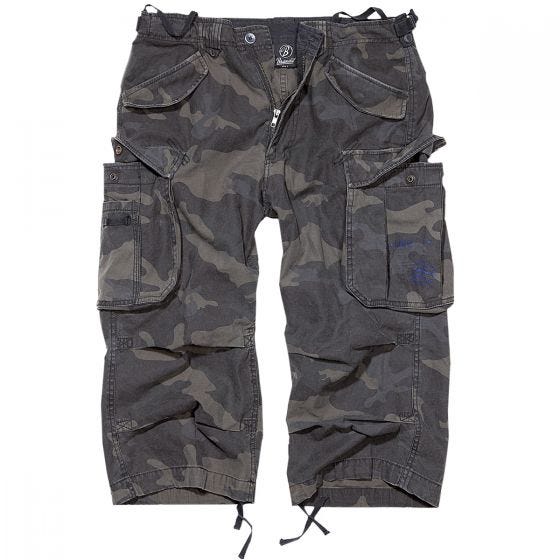 Brandit Industry Vintage Shorts mit 3/4-Bein Dark Camo