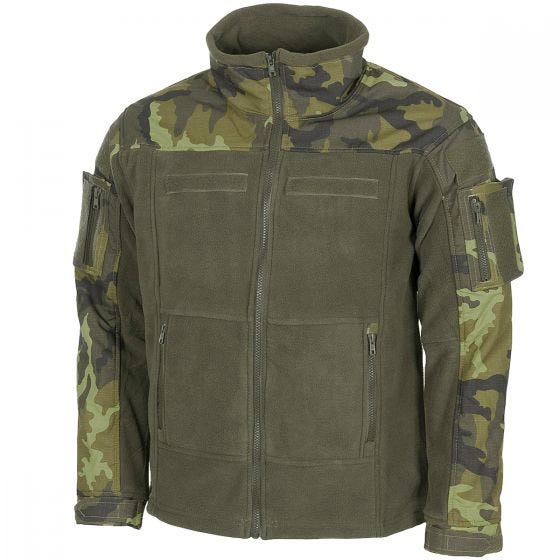 MFH US Combat Fleece-Jacke Czech Woodland