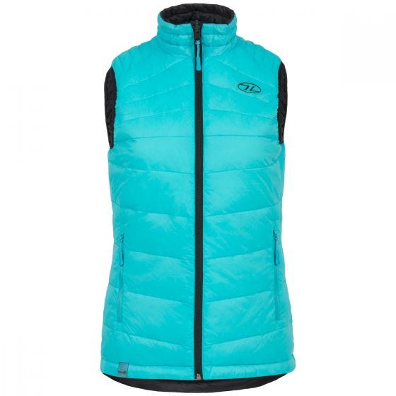 Highlander Womens Reversible Gilet Schwarz/Turquoise