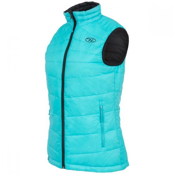 Highlander Womens Reversible Gilet Schwarz/Turquoise