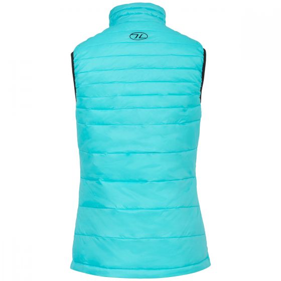 Highlander Womens Reversible Gilet Schwarz/Turquoise