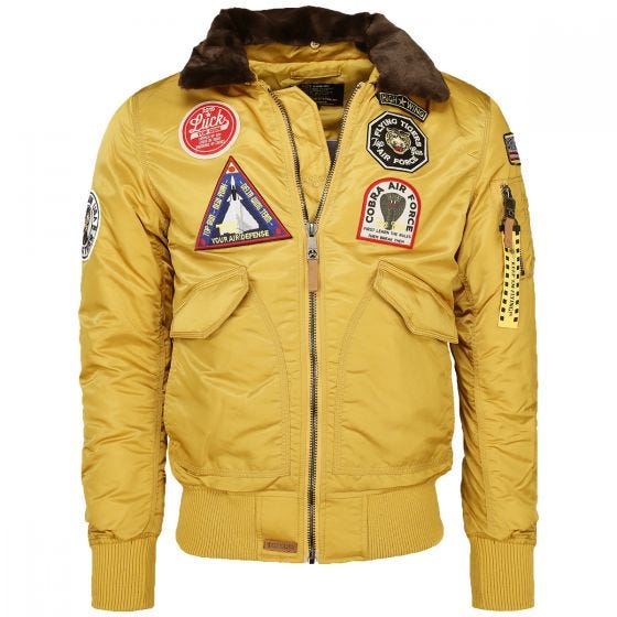 Mil-Tec Top Gun Flight Jacket Flying Tigers Gelb