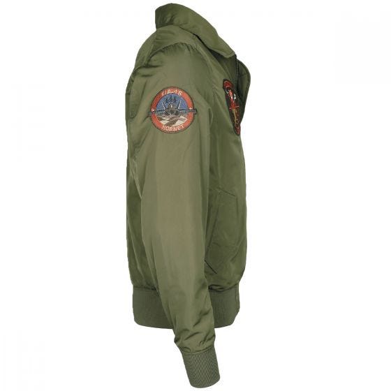 Mil-Tec Top Gun Flight Jacket Hornet Oliv Drab