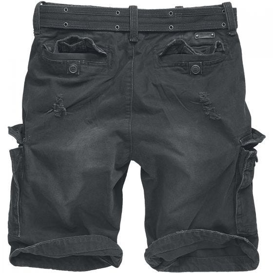 Brandit Shell Valley Heavy Vintage Shorts Schwarz