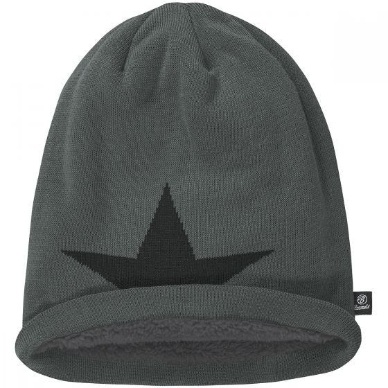 Brandit Star Cap Beanie-Mütze mit Stern Anthracite