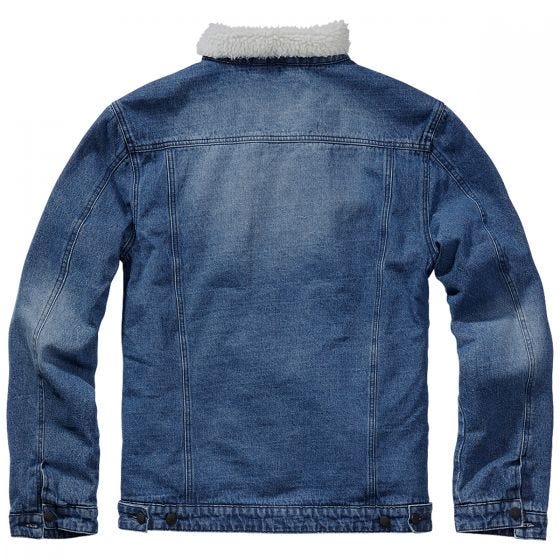 Brandit Sherpa Denim Jacket Blue/Off White