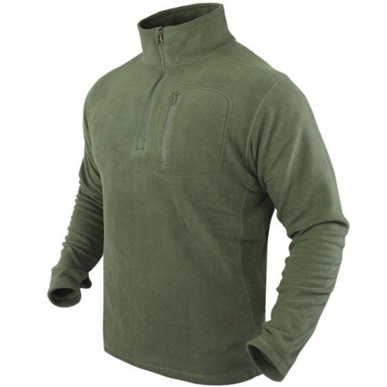 Condor Fleece-Pullover mit 1/4-Reißverschluss Olive Drab