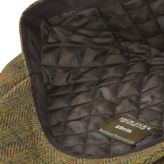 Jack Pyke Schiebermütze aus Wolle-Mix Tweed Brown