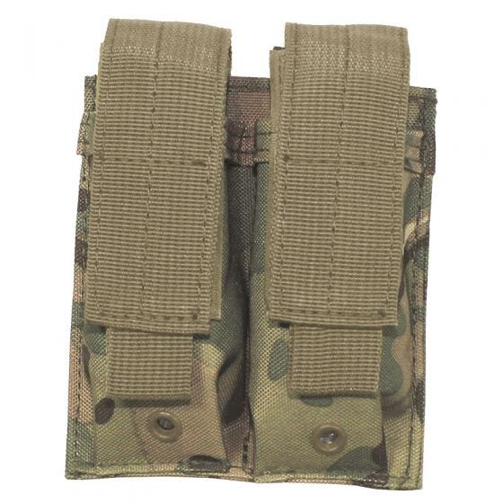 MFH 9mm Kleine Doppel-Magazintasche mit MOLLE-Befestigungssystem Operation Camo