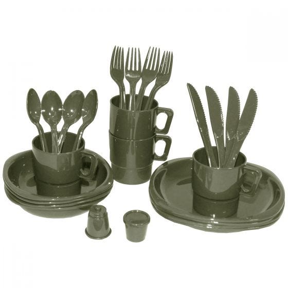 MFH Camping Kantinen-Set aus Kunststoff (26-teilig)