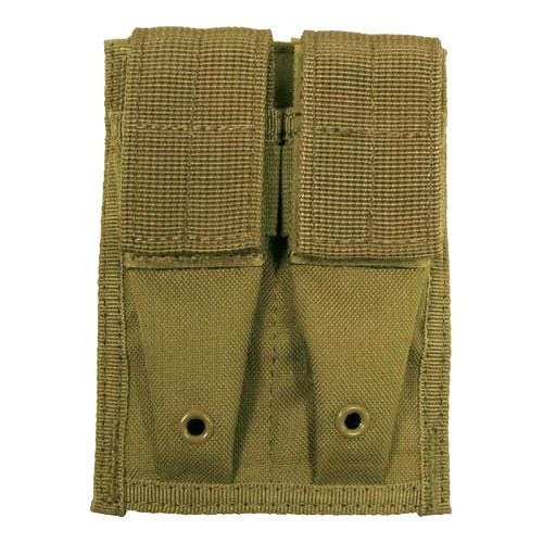 MFH 9mm Kleine Doppel-Magazintasche mit MOLLE-Befestigungssystem Coyote