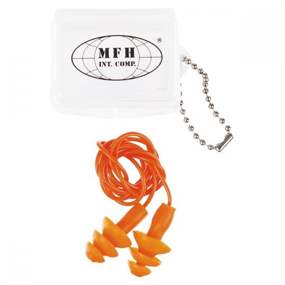 MFH Ohrenstöpsel mit Etui Orange