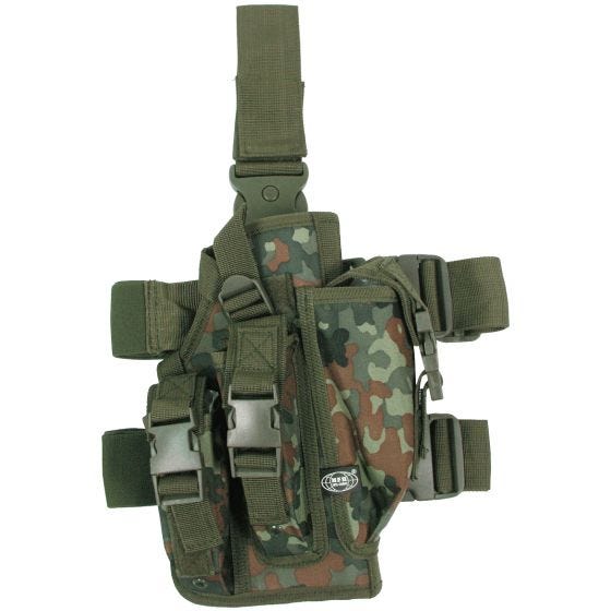 MFH Beinholster mit 3 Magazintaschen Flecktarn