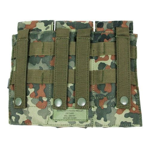 MFH Dreifach-Magazintasche für M4/M16 mit MOLLE-Befestigungssystem Flecktarn