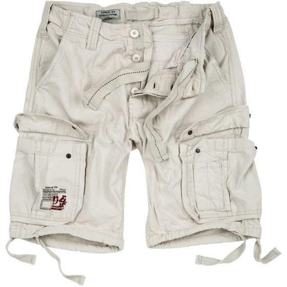 Surplus Airborne Shorts im Vintage-Stil Off-White