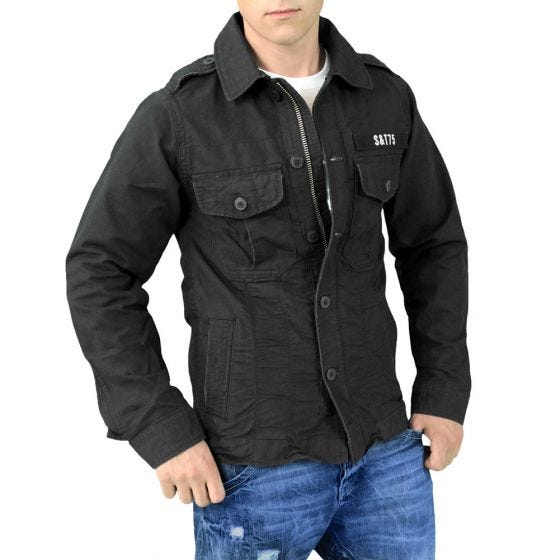 Surplus Heritage Jacke im Vintage-Stil Schwarz