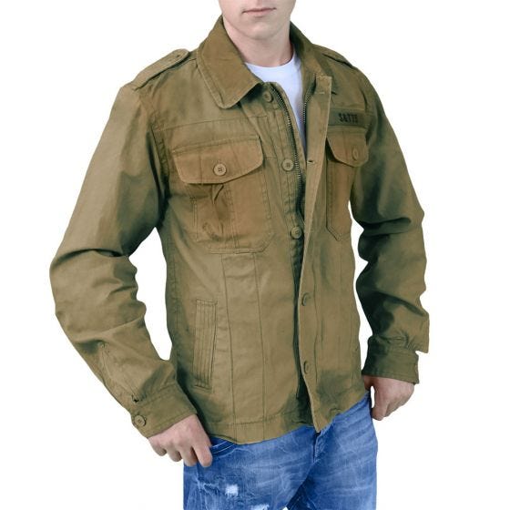 Surplus Heritage Jacke im Vintage-Stil Oliv