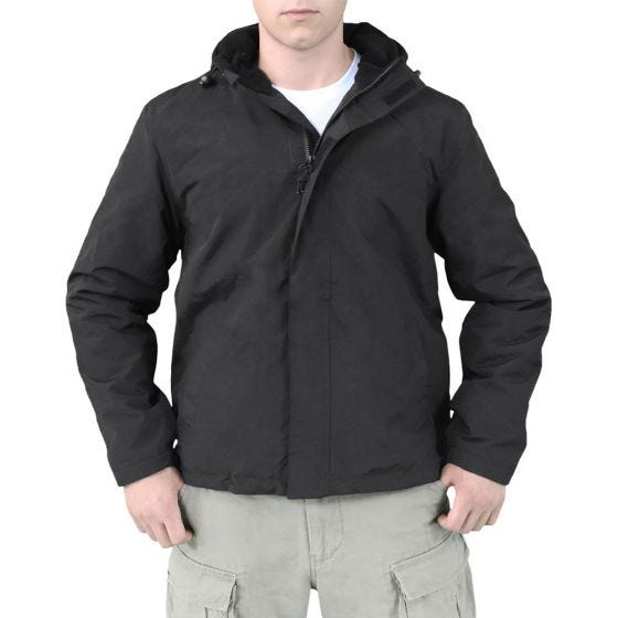 Surplus Windbreaker-Jacke mit Reißverschluss Schwarz