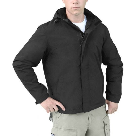 Surplus Windbreaker-Jacke mit Reißverschluss Schwarz