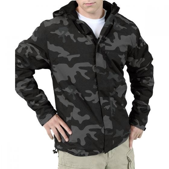 Surplus Windbreaker-Jacke mit Reißverschluss Black Camo