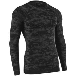 Tervel Optiline Digital Langarm-Shirt Schwarz/Grau