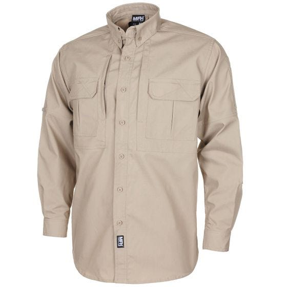 MFH Attack Teflonbeschichtet Langarm-Shirt RipStop - Khaki