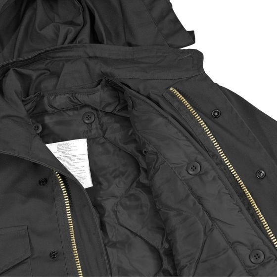 MFH US M65 Feldjacke mit Steppfutter - Schwarz