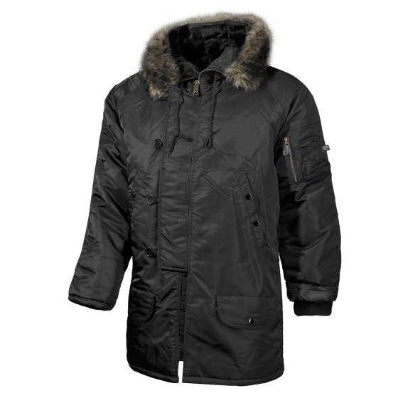 MFH US N3B Polar Jacke - Schwarz