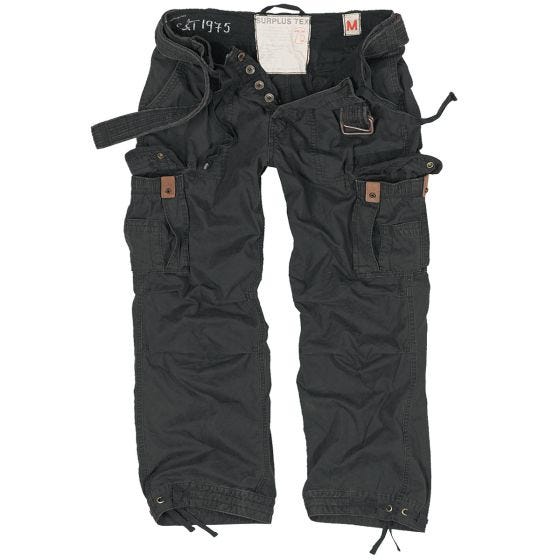Surplus Premium Hose im Vintage-Stil Schwarz