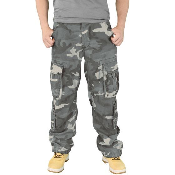 Surplus Airborne Hose im Vintage-Stil Night Camo