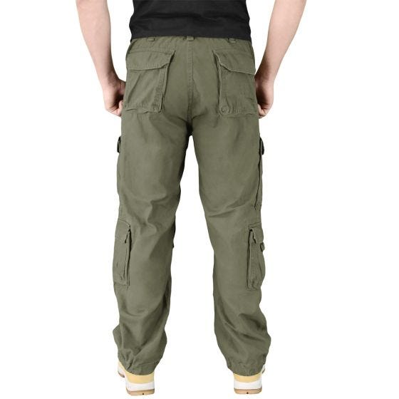 Surplus Airborne Hose im Vintage-Stil Oliv
