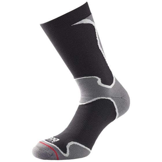 1000 Mile Fusion Flat Toe Seam Sport Socken Schwarz