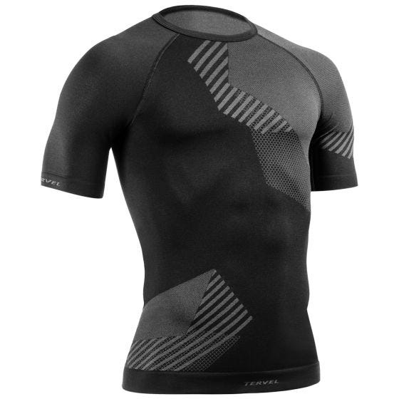 Tervel Optiline Kurzarm-Shirt Schwarz / Grau