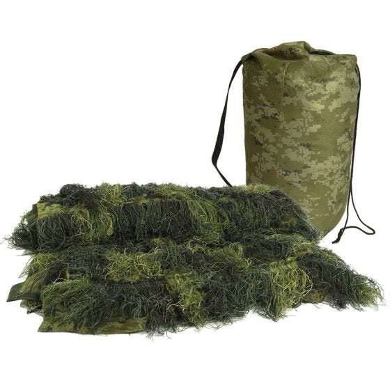 Mil-Tec 300x200 cm Feuerhemmende Ghillie-Tarndecke Woodland