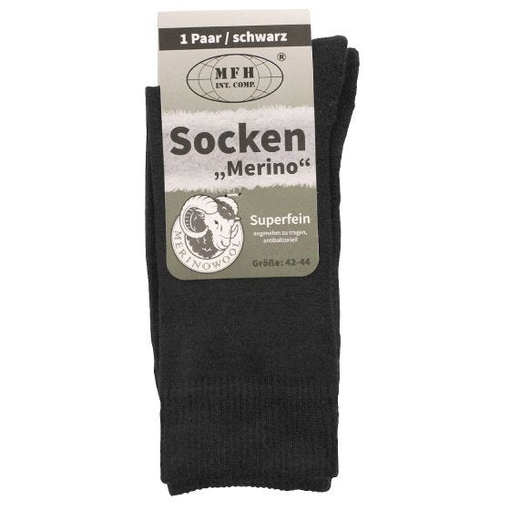 MFH Merino Socken - Schwarz