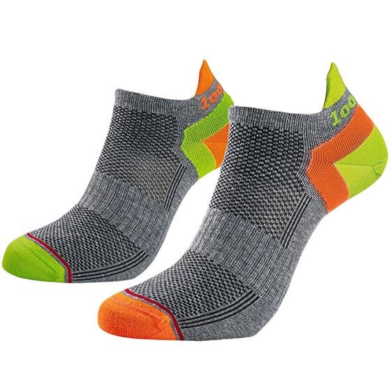 1000 Mile Trainer Liner Sock Grau/Orange/Kalk