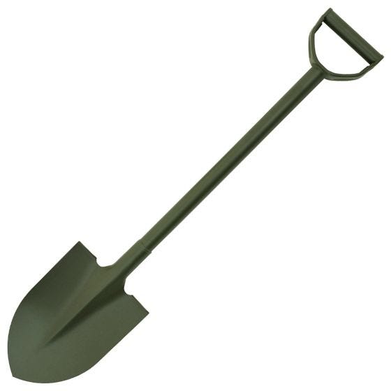 MFH Type I Jeep Stahlspaten mit D-Griff OD Green