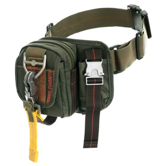 Pure Trash Waist Bag with Carabiner Oliv