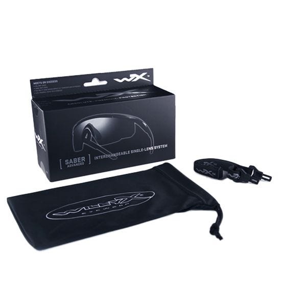 Wiley X Saber Advanced Schutzbrille - Glas in Smoke Grey / Gestell in Mattschwarz