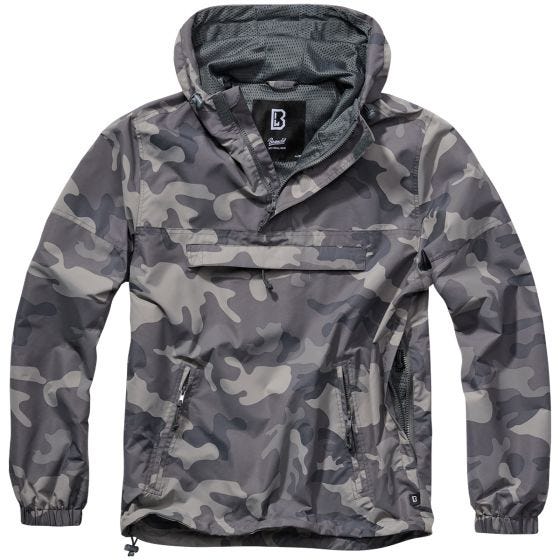 Brandit Windbreaker für den Sommer Woodland Grey Camo