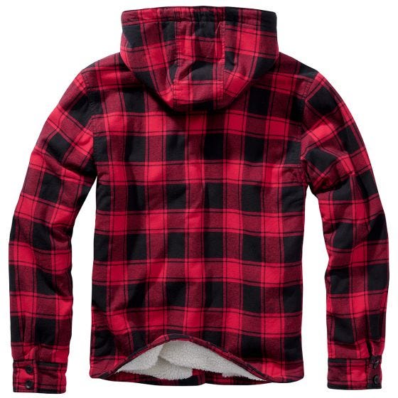 Brandit Lumber Hooded Jacke - Rot/Schwarz