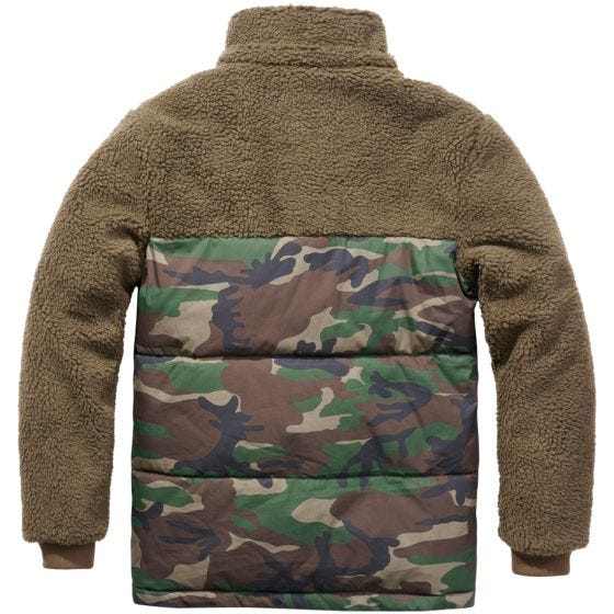 Brandit Jackson Teddyfleece Jacke - Olivgrün/Woodland