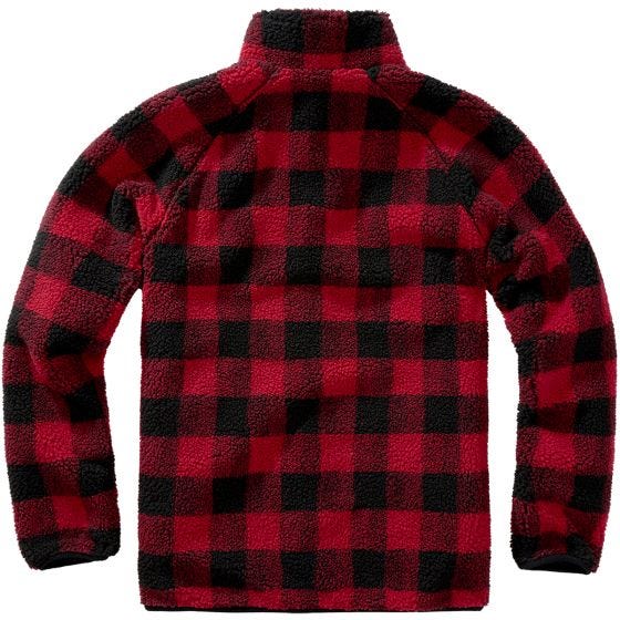 Brandit Teddyfleece Jacke - Rot/Schwarz