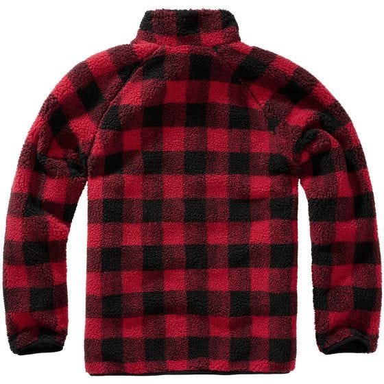 Brandit Teddyfleece Troyer Jacke - Rot/Schwarz