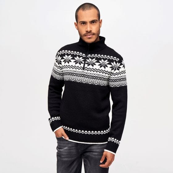 Brandit Norweger Pullover-Troyer - Schwarz