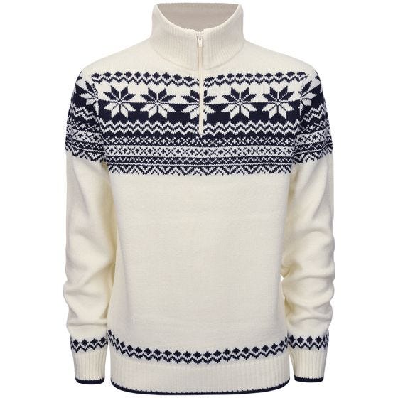 Brandit Norweger Pullover-Troyer - Weiß