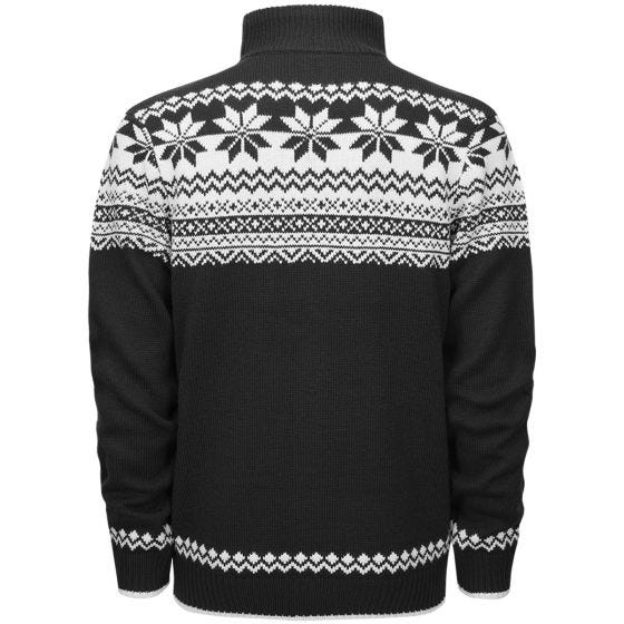 Brandit Cardigan Norweger Pullover - Schwarz